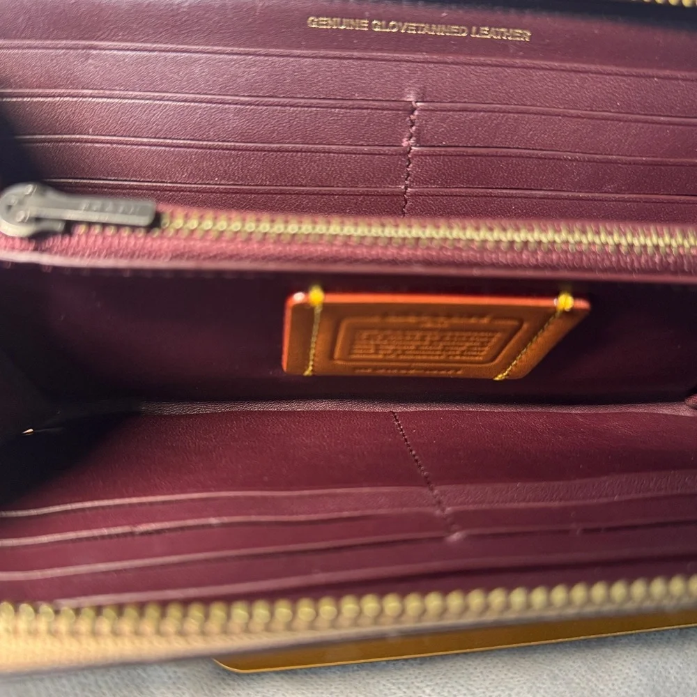 Coach Tan 1941 Link exotic phyton wallet rare multicolor leather zip around - Picture 11 of 14